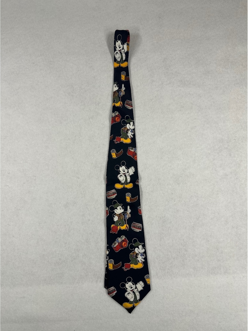 Vintage Mickey Mouse Photography Theme Silk Tie